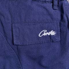 Corteiz Alcatraz Cargo Shorts Blue