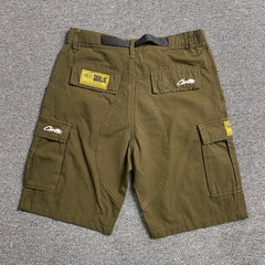 Corteiz Alcatraz Cargo Shorts Brown