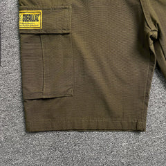 Corteiz Alcatraz Cargo Shorts Brown