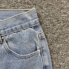 Corteiz Alcatraz Denim Shorts Blue