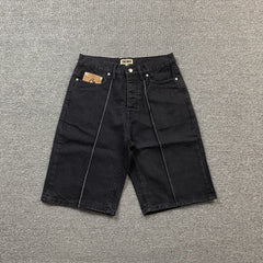 Corteiz C-Star Denim Shorts Black