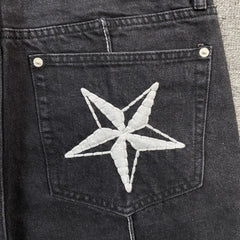 Corteiz C-Star Denim Shorts Black