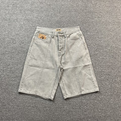 Corteiz C-Star Denim Shorts Grey