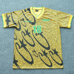 Corteiz Carni Stellations Football Jersey Yellow