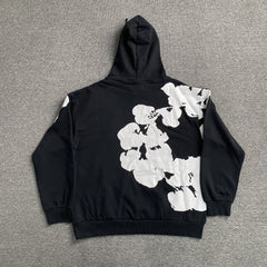 Denim Tears Big Cotton Wreath Hoodie Black