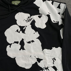 Denim Tears Big Cotton Wreath Hoodie Black