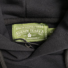 Denim Tears Big Cotton Wreath Hoodie Black