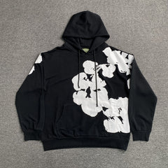 Denim Tears Big Cotton Wreath Hoodie Black