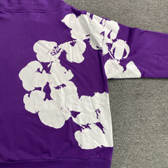 Denim Tears Big Cotton Wreath Hoodie Purple