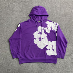Denim Tears Big Cotton Wreath Hoodie Purple