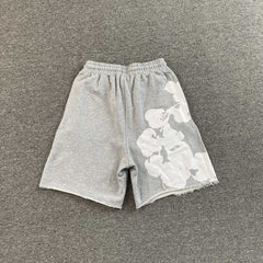 Denim Tears Big Cotton Wreath Shorts Grey