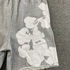 Denim Tears Big Cotton Wreath Shorts Grey