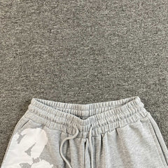 Denim Tears Big Cotton Wreath Shorts Grey