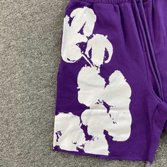 Denim Tears Big Cotton Wreath Shorts Purple
