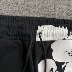 Denim Tears Big Cotton Wreath Sweatpants Black