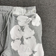 Denim Tears Big Cotton Wreath Sweatpants Grey
