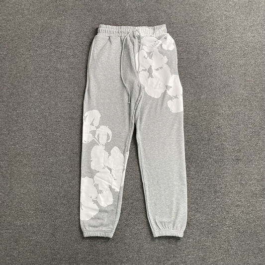 Denim Tears Big Cotton Wreath Sweatpants Grey