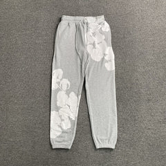 Denim Tears Big Cotton Wreath Sweatpants Grey