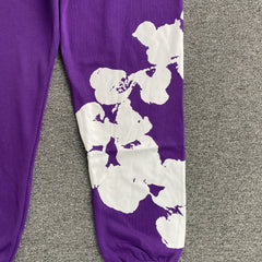 Denim Tears Big Cotton Wreath Sweatpants Purple
