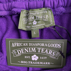 Denim Tears Big Cotton Wreath Sweatpants Purple