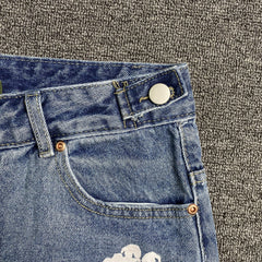 Denim Tears The Cotton Wreath Jean Short Light Blue