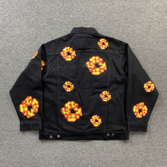 Denim Tears X Offset Wreath Denim Jacket Black