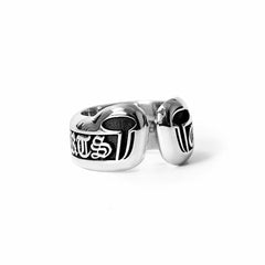 Chrome Hearts Scroll Ring – Small Label Ring