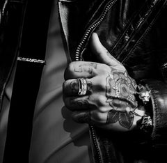 Etched Plus Band Ring