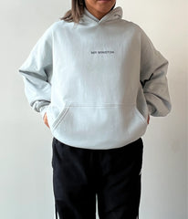 Mr Winston Soft Grey Puff Hoodie