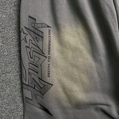 Hellstar Flame Shorts Grey