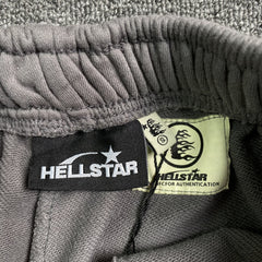 Hellstar Flame Shorts Grey