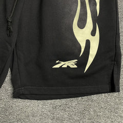 Hellstar Sports Flame Shorts Black