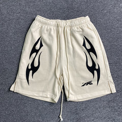 Hellstar Sports Flame Shorts White