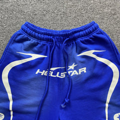 Hellstar Warm Up Shorts Blue