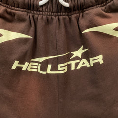 Hellstar Warm Up Shorts Brown