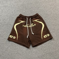 Hellstar Warm Up Shorts Brown