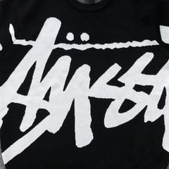 Stussy Stock Logo Knit Sweater Black