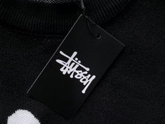 Stussy Stock Logo Knit Sweater Black