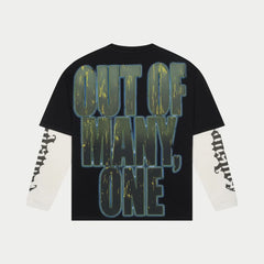 God Speed Sunset Drift Layered T-Shirt (Black)