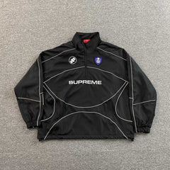 Supreme Reflective Piping Pullover Black