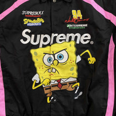 Supreme SpongeBob SquarePants Jeff Hamilton Racing Jacket Black