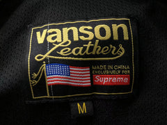 Supreme Vanson Leathers Cordura Cotton Jacket Black