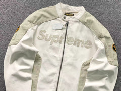 Supreme Vanson Leathers Cordura Cotton Jacket White