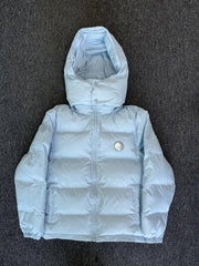 Trapstar Irongate Detachable Hooded Puffer Jacket Ice Blue