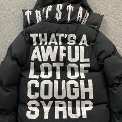 Trapstar x Awful Lot of Cough Syrup Puffer Jacket Black