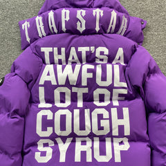 Trapstar x Awful Lot of Cough Syrup Puffer Jacket Purple