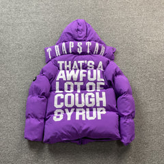 Trapstar x Awful Lot of Cough Syrup Puffer Jacket Purple