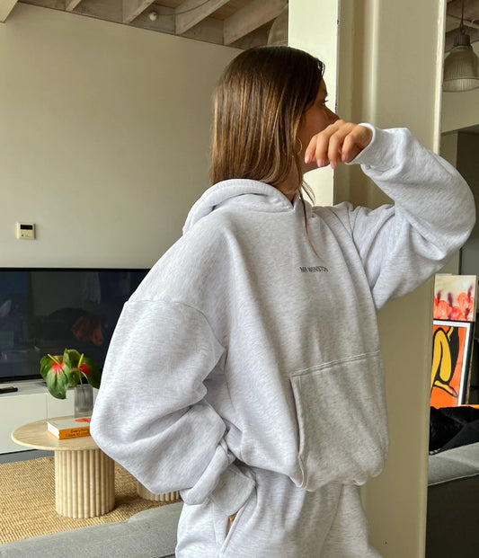 Mr Winston Grey Puff Hoodie Sweat