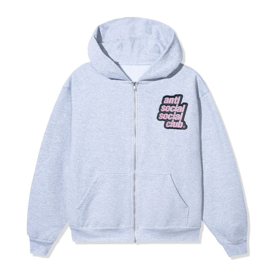 ASSC Jumbo Patch Zip Hoodie front Snow