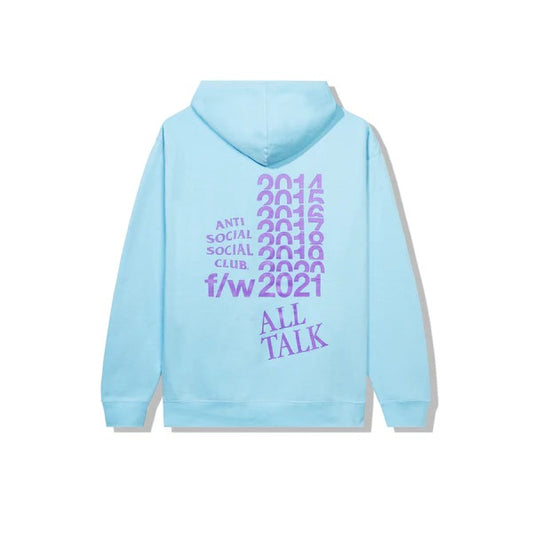 Anti Social All Talk On A Blog Blue Hoodie